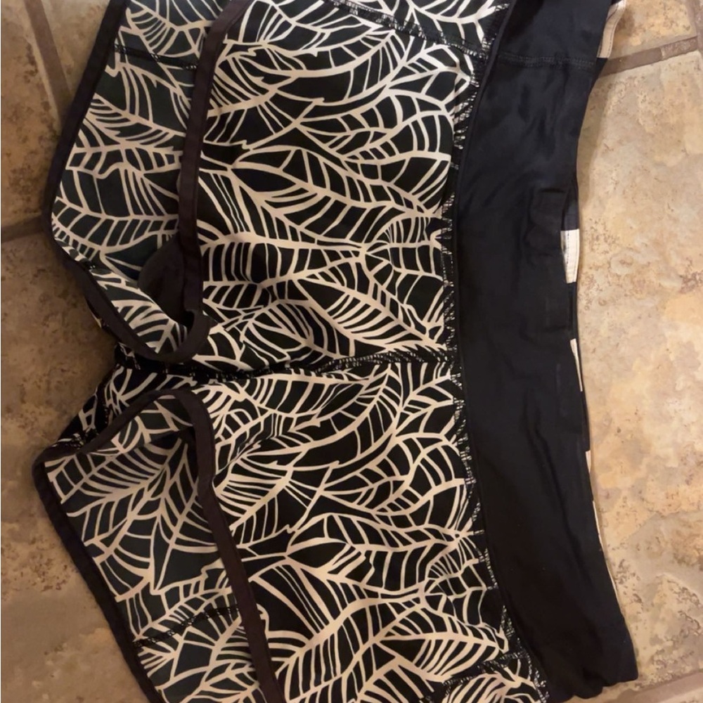 lululemon athletica Black and White Athletic Shorts